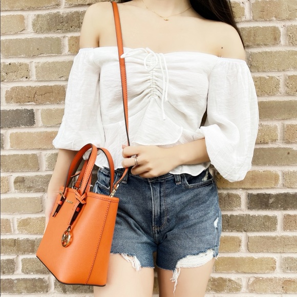 NWT Michael Kors Satchel & Crossbody Orange - Picture 6 of 6